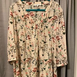 Plus size floral dress shirt size 2x